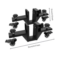2 Pieces Door Panel Carriers with Wheels Locking Casters Adjustable Door Carts Non-Slip Protection Handling Equipment for Construction Workers