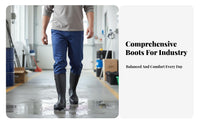 Reinforced Steel Cap Rain Boots Oil, Harsh and Alkali Resistant Puncture Resistant Work Boots CE Certified for Construction Workers, Farmers Plants