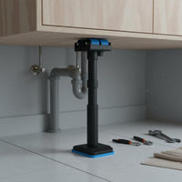 2 Pieces Anti-Collapse Bathroom Cabinet Support Pole Strong Load Bearing Adjustable Cabinet Jack Non-Slip Pads Home Repair Tool 360 Degree Swivel