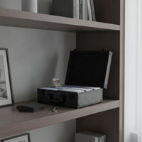Card Storage Box with Keys Aluminum Card Storage Case Hard Shell for Players