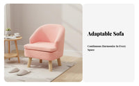 Space-Saving Compact Upholstered Armchair Removable and Washable Cover Single Sofa High-Resilience Cushion Indoor Furniture Multiple Color Options for Apartment Dwellers, Young Adults, Small Areas, Living Room, Home Office, Reading Nook