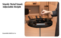Multi-Functional Hair colorist's Rolling Tray Customized Tool Slots Adjustable Tray on Wheels Long-Lasting Construction Salon Equipment Easy to Clean for Tattoo Artists, Hairstylists, Estheticians, Beauty Parlor, Barbershop, Spa