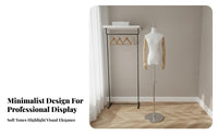 Stable Base Female Half Body Mannequin Easy Assembly Clothing Display Torso Detachable Parts Clothing Display Stand Lightweight for Boutique Owners, Online Sellers, Fashion Designers, Shop Window, Photo Studio, Home Decor