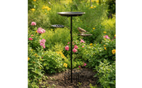 Bird Bath Bowl with Metal Stake Outdoor Ground-Stake Bird Bath Decorative Birdbath for Gardeners, Yard, Flower Beds, Lawn