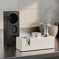 Stable and Long-Lasting Espresso Tamping Station Adjustable Height Portafilter Tamper Stand for Baristas