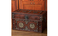 Storage Chest with Hinged Lid Decorative Wooden Storage Box with Latch Keepsake Chest with Hinged Lid Distressed for Newlyweds