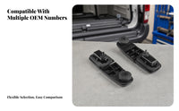 2 Pieces Black Tailgate Glass Hinge Kit Molded Rear Window Hinge Kit Metal Fasteners Auto Accessory Round Mounting Pads