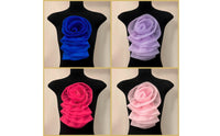 Textile Flower Translucent Flower Applique Three-Dimensional for Crafters