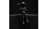 Reaper Statue with Bird Hooded Gothic Statue Black Decor for Halloween, Bookshelf
