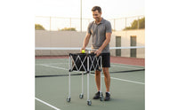 Tennis Ball Cart Wheeled Ball Pickup Cart Resistant Sports Storage for Pickleball Court, Training