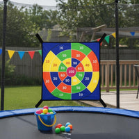 Safe Substitute to Sharp Darts Trampoline Target Board Soft Fabric Sticky Ball Dartboard for Children