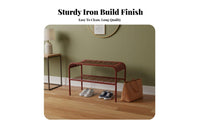 Modern Minimalist design 2-Tier Shoe Organizer with Seat Multi-Functional Design Entrypath Bench Space-Saving Storage Furniture High Load Capacity for Apartment Dwellers, Homeowners, Families, Hallpath, Bedroom, Closet
