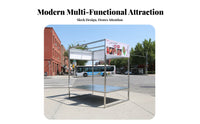 Tricycle Food Stall Rack High-Strength Steel Frame Street Mobile Kitchen Shelf Multi-Functional Tricycle Display Shelf for S, Sidewalks