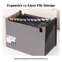 Large Capacity Accordion File Organizer Expandable Design Expanding File Folder Sturdy for Students, Homeowners, School, Classroom, Home