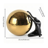 Abstract Sculpture Sophisticated Human Figure Sculpture Smooth Modern Art Ornament for Showroom, Office, Hotel