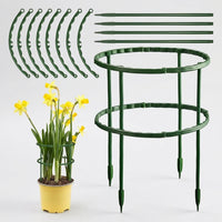 Indoor Plants and Outdoor Plants Support Peonies, Pack of 12 Half Round Garden Stakes, Stackable Plant Sticks, Indoor Plant Support Stakes