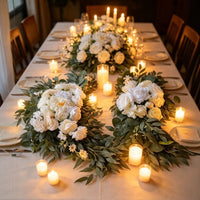 Artificial Flower Arch Decoration for Wedding, Oxford Cloth Horn Door Set