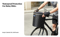 High Capacity Waterproof Bike Basket Multi-Use Folding Bike Basket Easy Installation for Cyclists, Adults, Commuting, Daily Errands, Outdoor