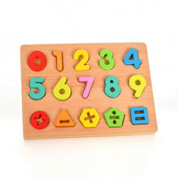 Educational Wooden Shape Puzzle Board Developmental Wooden Puzzle Sensory Toy Bright for Classroom, Homeschool
