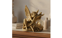 Sleeping Fairy Statue European Elegant Fairy Statue Outdoor Use Fairy Garden Ornament for Courtyard, Patio