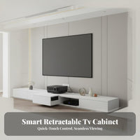 Retractable Display Cabinet Sintered Stone Top TV Stand Large Capacity Storage Super Short Throw Display Cabinet