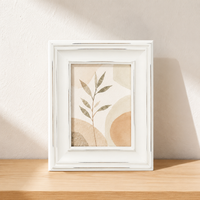 Distressed MDF Photo Frame for Living Room Wall or Tabletop Display, Home Office Decor Picture Frame