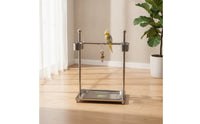 Bird Perch Stand with Feeding Cups Sturdy Avian Play Stand with Tray Heavy Duty Parrot Playstand for Pet Birds