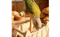 Wood Bird Perch Stand Safe Rocking Bird Perch Long-Lasting Stable for Parrots, Tabletop