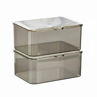 Clear Tea Storage Container with Lid Large Capacity Display Case for Living Room