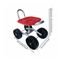Garden Work Seat with Wheels Ergonomic Design Wheeled Garden Stool Heavy Duty
