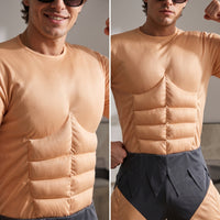 Full-Body Muscle Suit Long-Sleeve Muscle Costume Black Superhero Bodysuit Comfortable for Adults, Men, Halloween, Cosplay