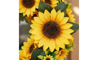 Vibrant and Cheerful Artificial Golden Bloom Wreath All Season Decor Front Door Golden Bloom Hanger Realistic Look Yellow Floral Door Wreath Maintenance-Maintenance-Easy for Autumn, Wedding