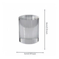8 Pieces High Clarity Acrylic Cylinder Riser Multi-Purpose Transparent Acrylic Pedestal Polished Surface Clear Cylinder Pedestal Lightweight