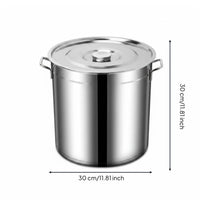 Commercial Soup Stewing Pot Thickened Bottom Stainless Steel Pot with Lid Multi-Functional Heavy Duty Stockpot for Restaurant