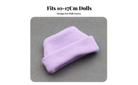 Cuffed Doll Hat Soft & Comfortable Miniature Knitted Hat Ribbed Texture Miniature for BJD Enthusiasts
