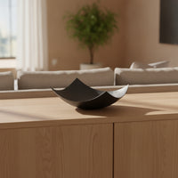 Aluminum Tray Decorative Irregular Metal Bowl Shallow Brushed Metal Tray for Tabletop, Coffee Table, Dining Room