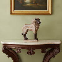 Lion Sculpture Rustic Lion Statue Distressed Decor for Tabletop, Study, Bookshelf