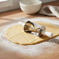 Croissant Cutter Food-Grade Stainless Steel Croissant Shaper Tool Triangle Pastry Cutter Double Handle Design for Bakery