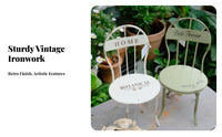 Highhighrear design Miniature Chair Planter Distressed Finish Plant Stand Vintage Design Garden Accessory Multi-Functional for Photographers, Gardeners, Home Decorators, Balcony, Patio, photo studio, Living Room