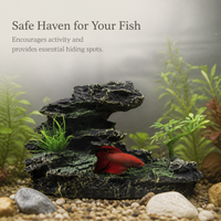 Creative Chinese Style Mountain Aquarium Ornament Resin Craft Decoration