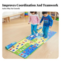 Promotes Teamwork Hand and Foot Game Mat Body Coordination Game Mat Group Activity Equipment for Students, Teams, Adults, School Activities, Outdoor, Parties