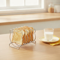 Toast Rack with Bear Frame Compact Stainless Steel Toast Holder Bread Serving Rack Cute Sandwich Bread Holder Polished