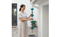 Creative Design Lotus Rain Chain Easy to Install Lotus Flower Cup Chain Long-Lasting Metal for Guesthouse