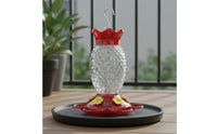 Decorative Hummingbird Feeder Easy to Hang Hanging Hummingbird Feeder Wide Mouth Outdoor Bird Waterer Leak-Proof for Patio, Yard