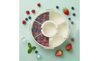 6 Compartment Snack Box BPA Multi-Compartment Food Container with Lid Prevents Flavor Mixing Portable Snack Organizer for Camping, Outdoor, Party