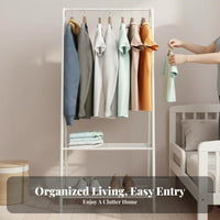 Foldable Design complimentarystanding Clothes Space-Saving A-Frame Clothing Holder Multi-Purpose Storage Garment Rack Easy Assembly for Homeowners, Apartment Dwellers, Bedroom, Entryway, Laundry Room, Walk-in Closet