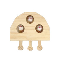 Cut-out Holes Wooden Pet Play Board Light Wood Pet Pawing Toy Board