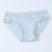 Women's Multipack Underwear with Gusset for Hygiene, Seamless Lace Knickers for Ladies Daily Wear, Mid Rise Triangle Briefs
