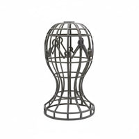 Stable Base Portable Hairpiece Head Stand Quick Air Dry Portable Hairpiece Head Holder Lightweight Plastic Hat Display Rack Easy to Assemble for Cosplayers, Salon, Travel, Dressing Table