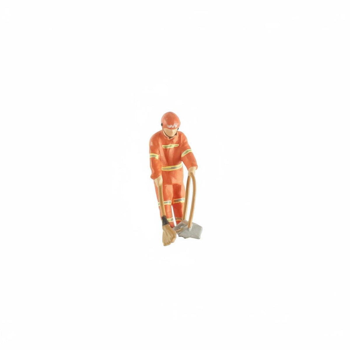 1:64 Scale Cleaner Figure Three-Dimensional Printed Miniature Worker Tiny Street Cleaner Model Highly Detailed for Dioramas